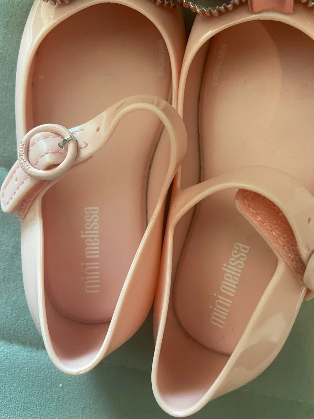Mini Melissa Pink Girls' Mary Jane Shoes with Bow Embellishment
